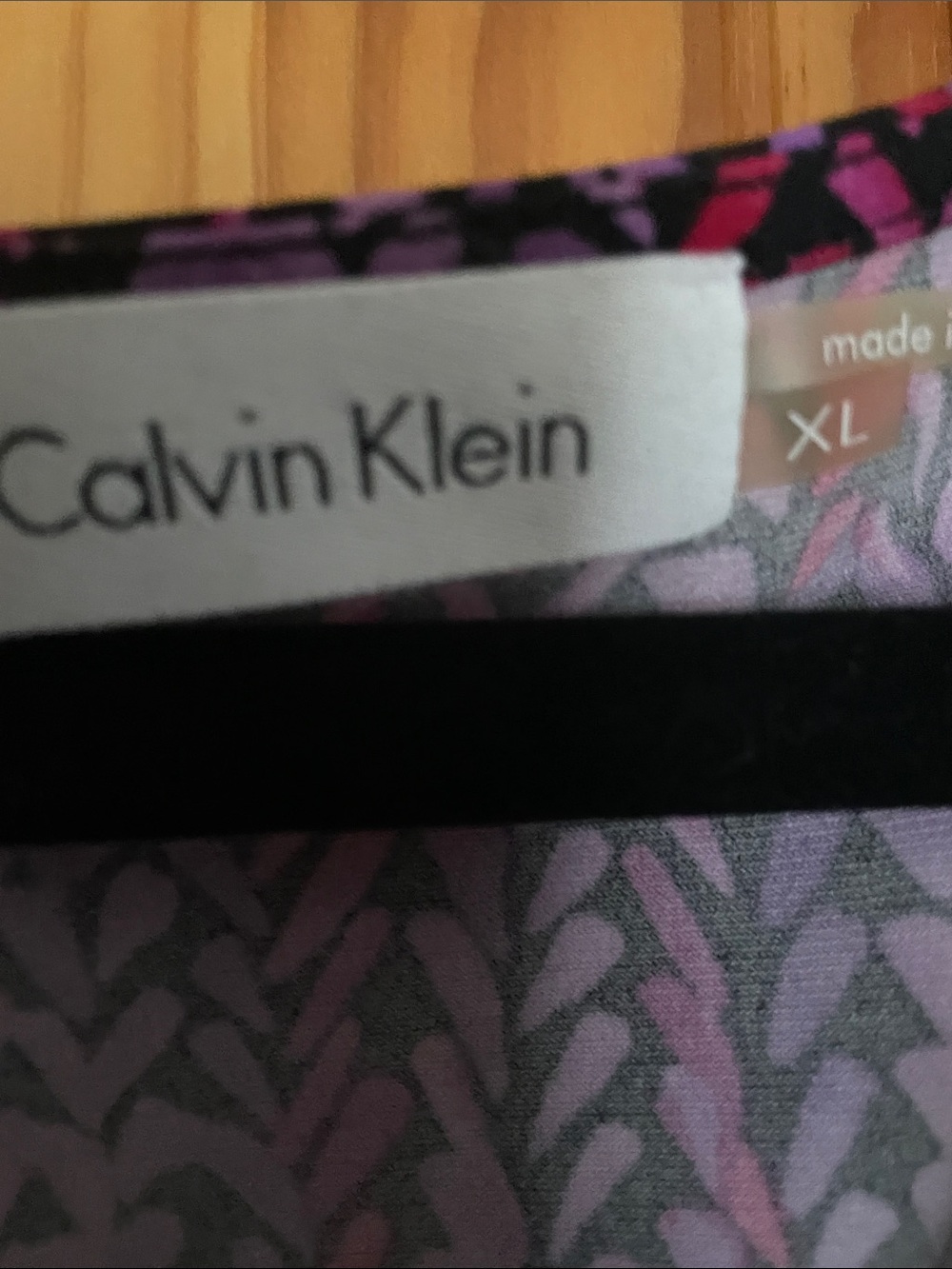 Calvin Klein Purple & Black Patterned Sleeveless Tops Duo - Picture 3 of 5